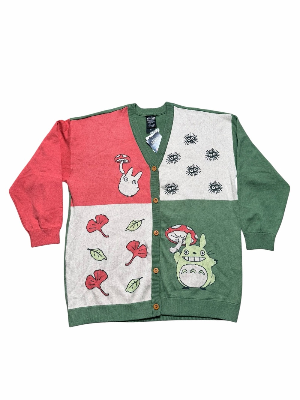 BoxLunch Studio Ghibli My Neighbor Totoro Cardigan Sweater NWT 3X